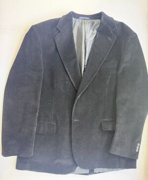 Vintage J.G. Hook Blazer Mens 46L Black Corduroy Sport Coat 2 Button Blazer